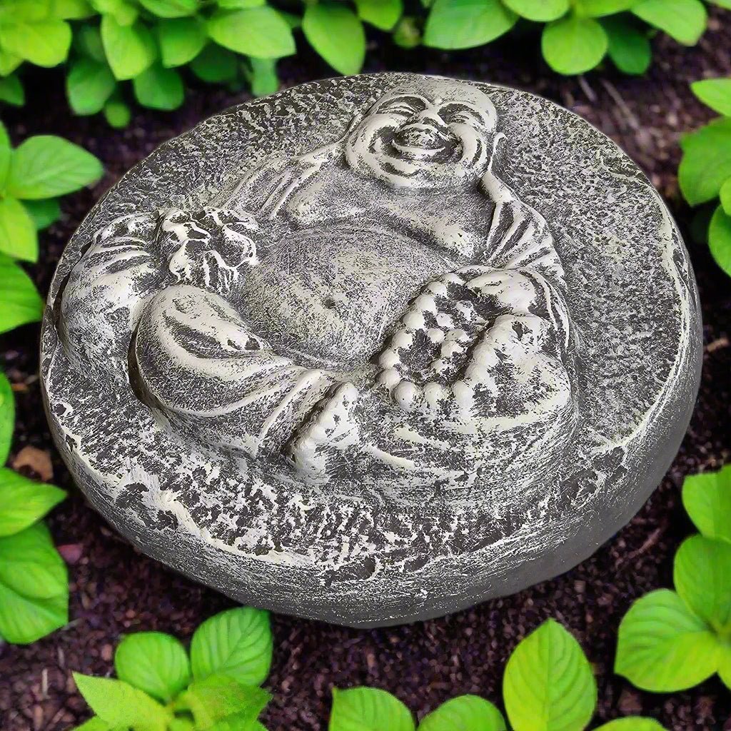 Buddha Stepping Stone (10.25" x 2") - Stone Grove Statuary