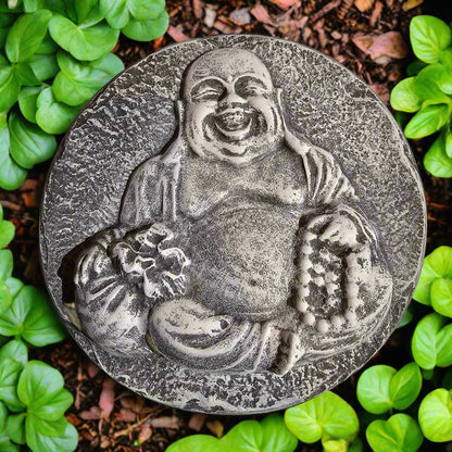 Buddha Stepping Stone (10.25" x 2") - Stone Grove Statuary