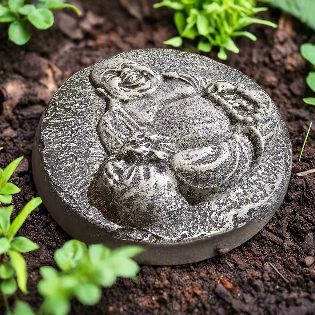 Buddha Stepping Stone (10.25" x 2") - Stone Grove Statuary