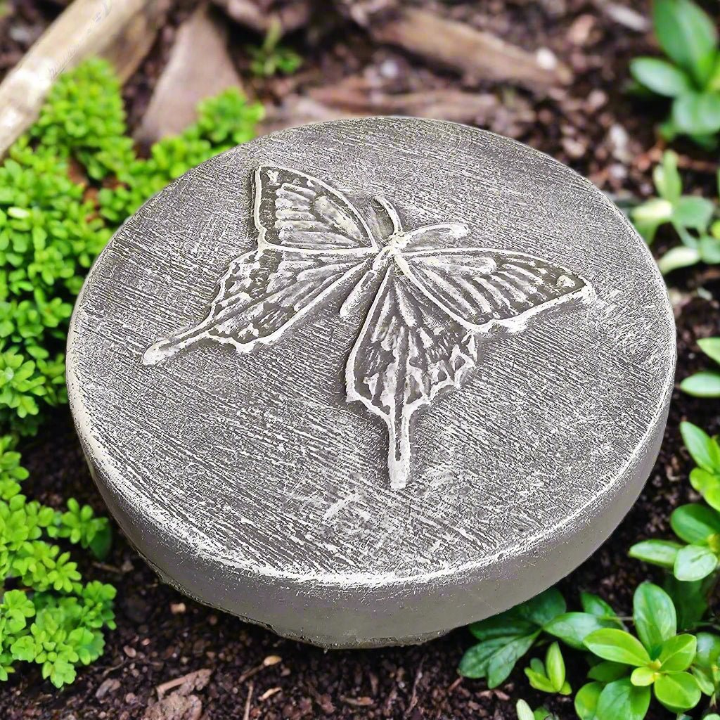 Butterfly Stepping Stone (8" x 1.25") - Stone Grove Statuary