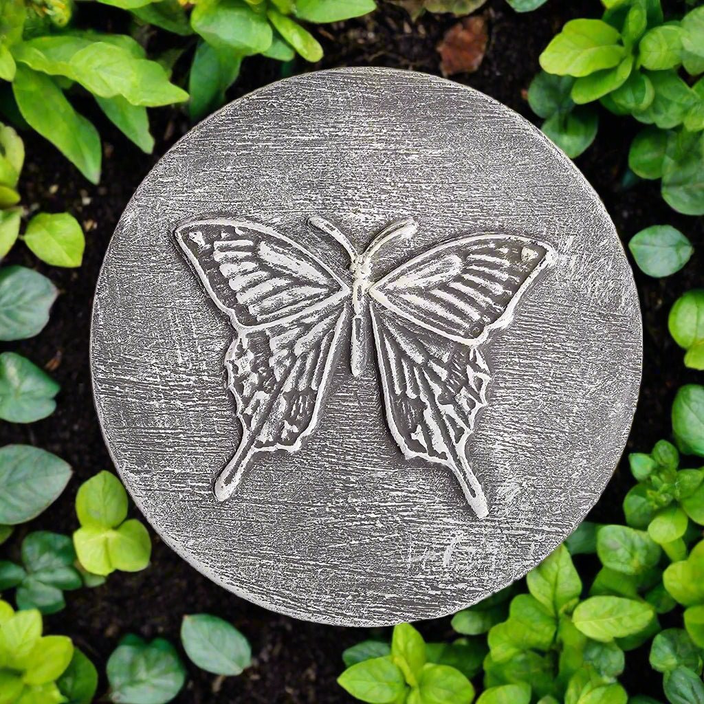 Butterfly Stepping Stone (8" x 1.25") - Stone Grove Statuary