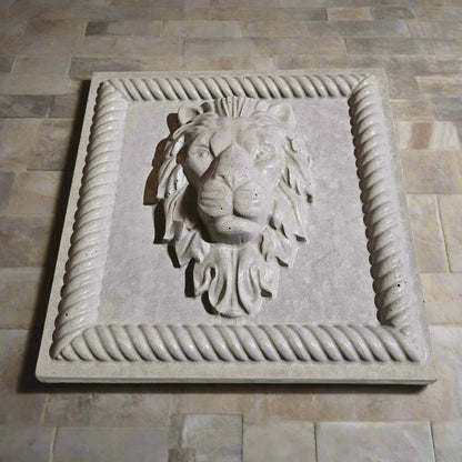 Lion Wall Plaque (12" x 12") - Stone Grove Statuary