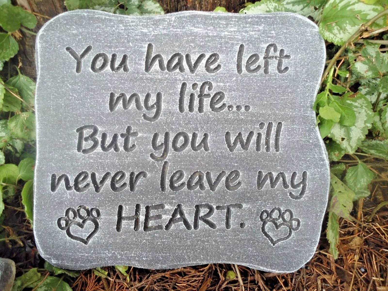 Never Leave My Heart Pet Memorial Stone (11