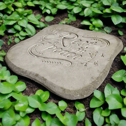 Rest In Peace Memorial Plaque (10" x 10.5") - Stone Grove Statuary